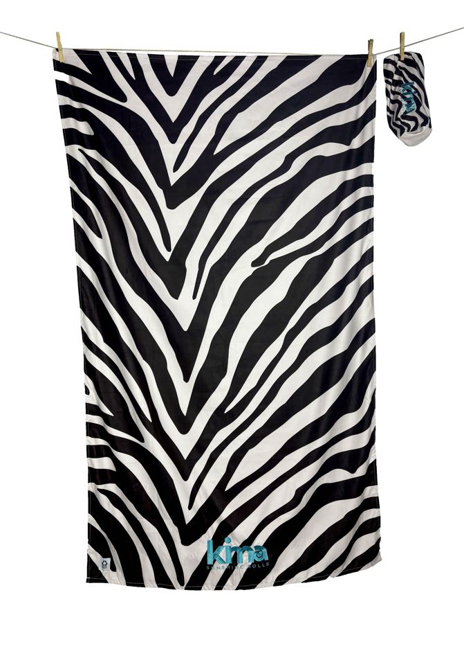 Serviette de plage XXL en microfibres - Zebre