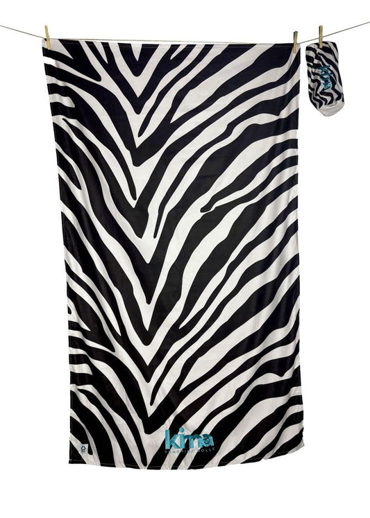 Serviette de plage XXL en microfibres - Zebre