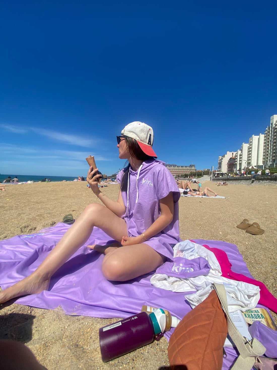 Poncho de plage femme