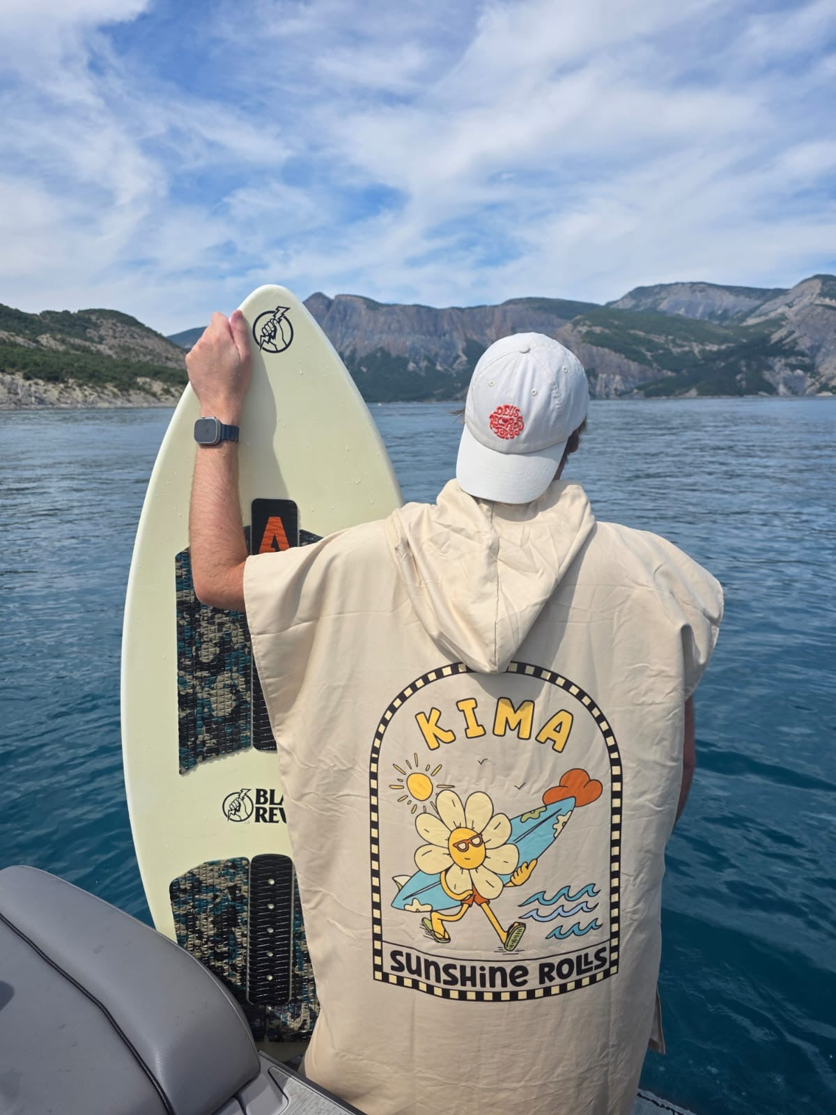 Poncho de surf fleur