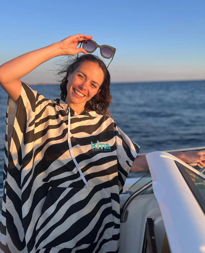Poncho de surf femme Zebre