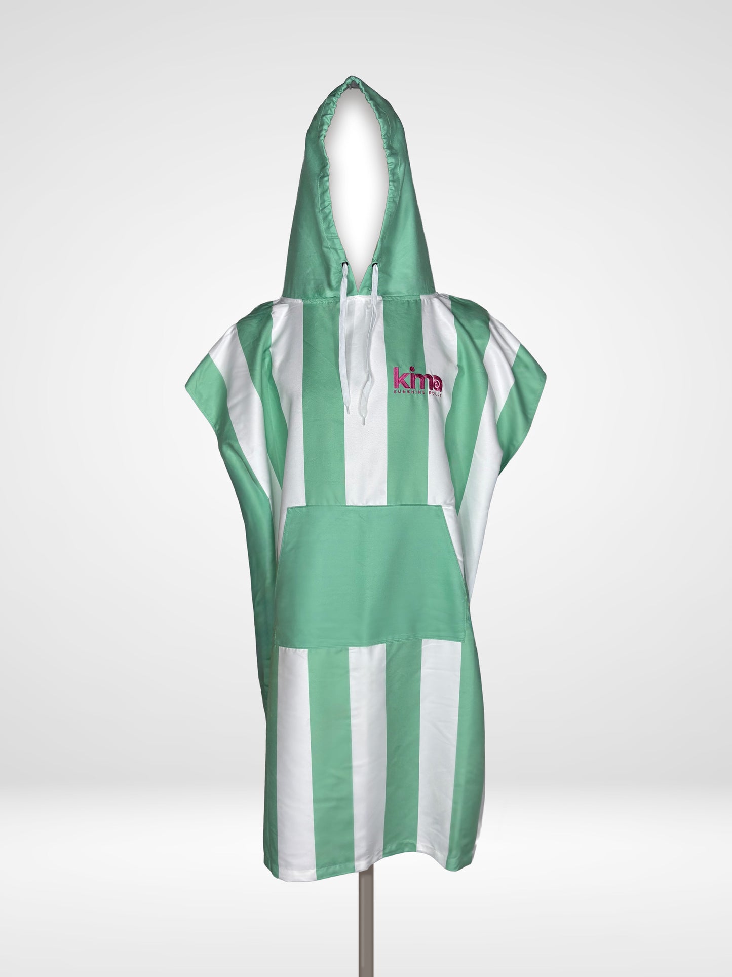 Poncho surf rayure verte