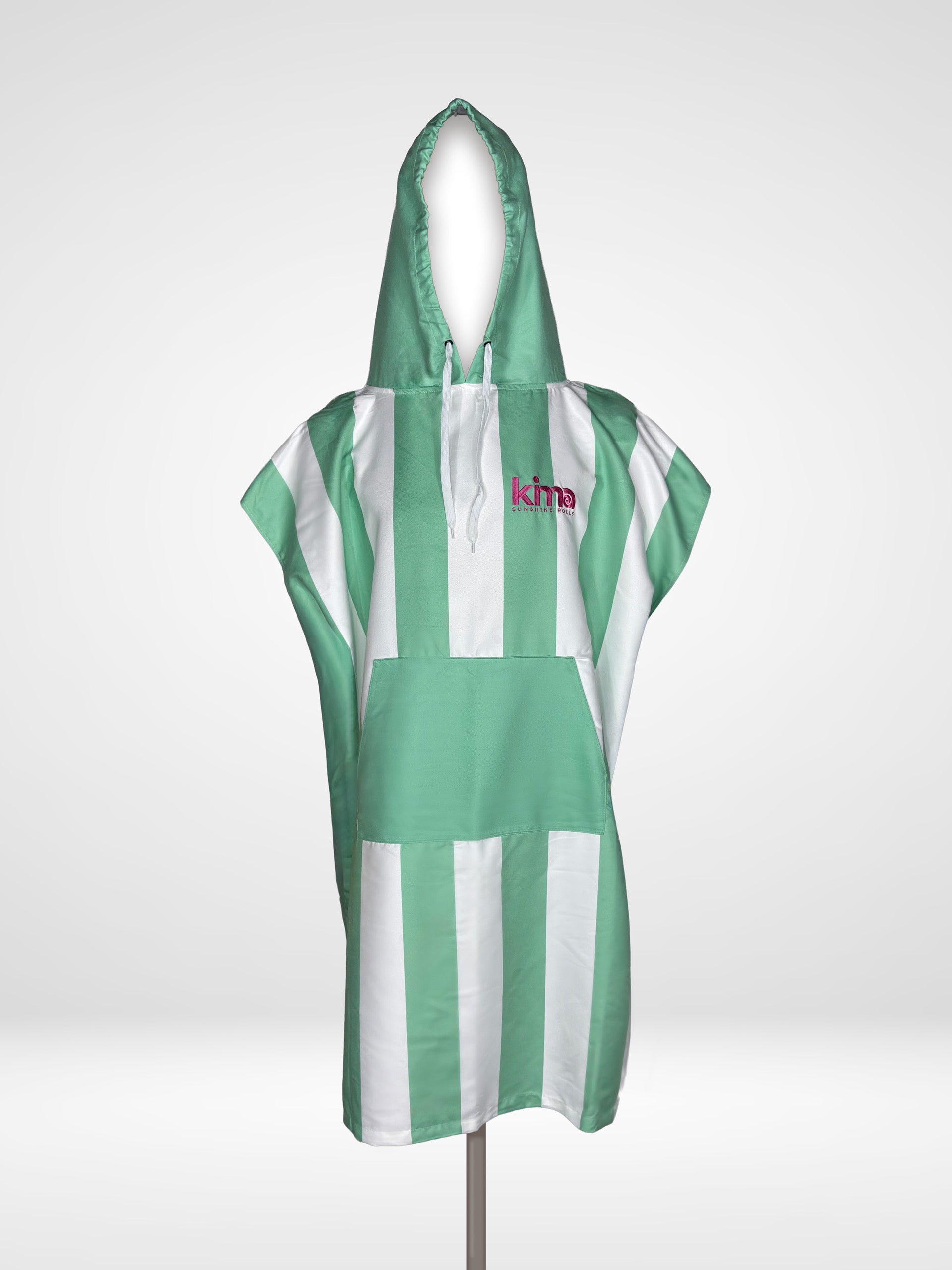 Poncho surf rayure verte