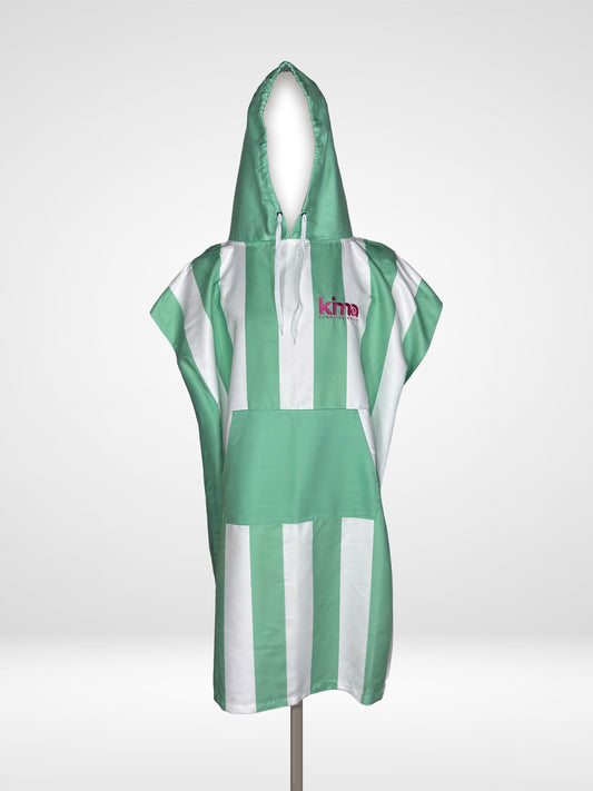 Poncho surf rayure verte