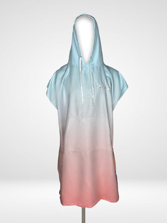 Poncho surf tie and dye bleu