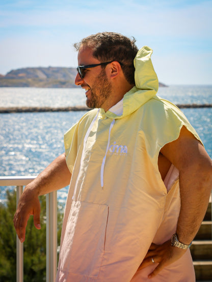 Microfiber Surf Poncho - Peach summer
