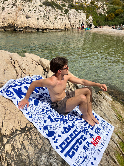 Serviette de plage XXL en microfibres - AZED