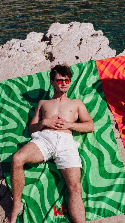 XXL Microfiber Beach Towel - WAVY Watermelon 