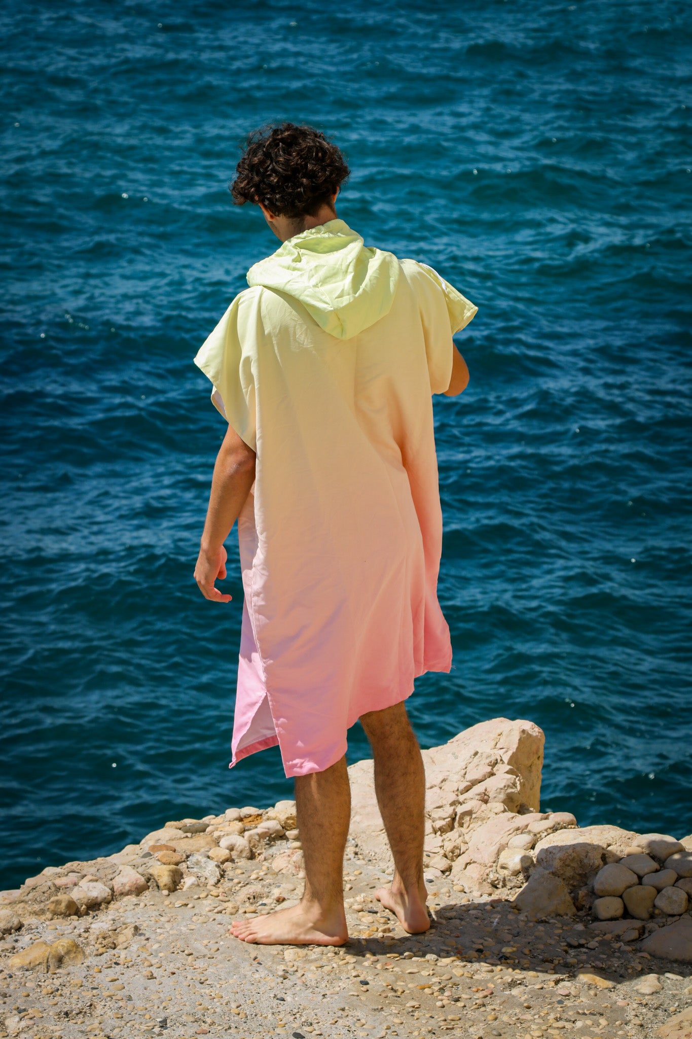 Microfiber Surf Poncho - Peach summer