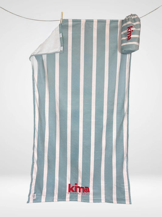 Serviette de plage coton / microfibre - MATELOT Bleu