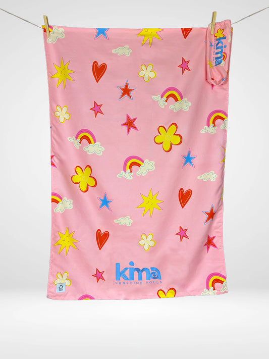 Serviette de plage ENFANT - RAINBOW Pink