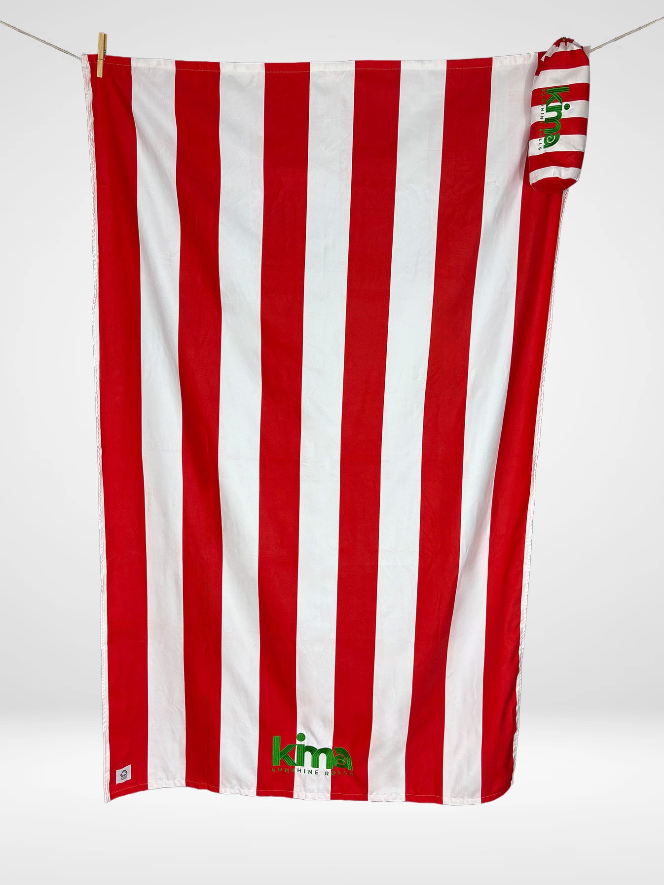 XXL Microfiber Beach Towel - Red Stripes