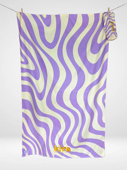 XXL Microfiber Beach Towel - WAVY Lavender 