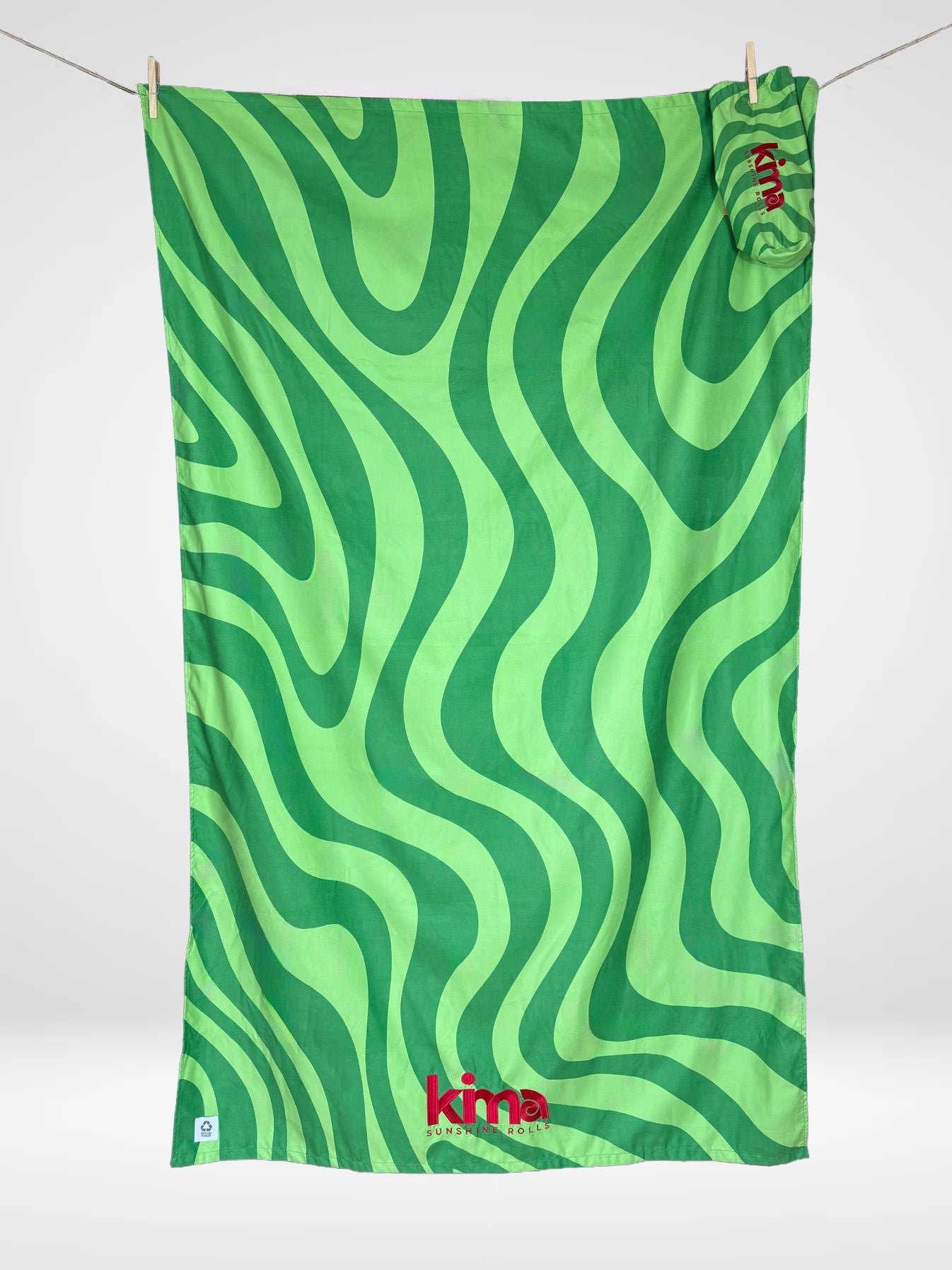 Serviette de plage XXL en microfibres - WAVY Pastèque