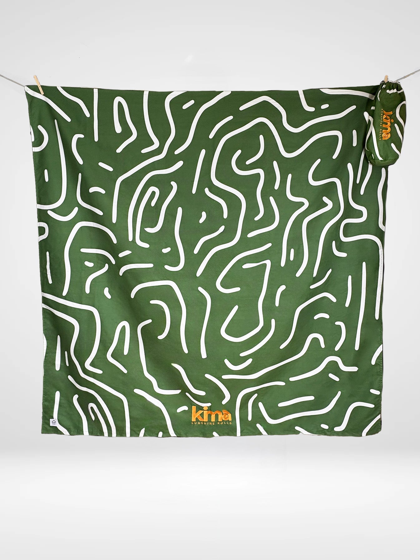 Serviette de plage en microfibre DUO - Green
