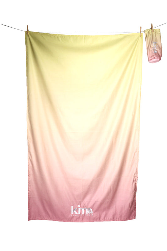 Serviette de plage XXL en microfibres - Peach Summer