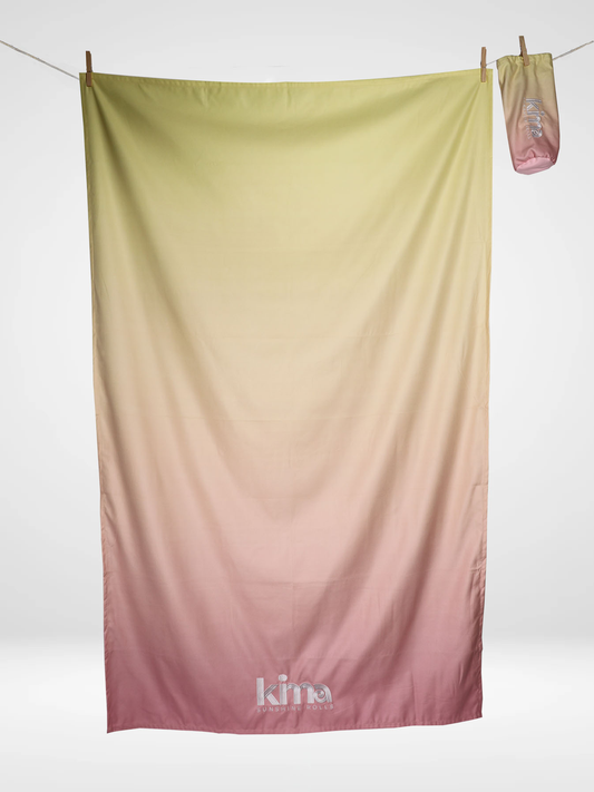 Serviette de plage XXL en microfibres - Peach Summer